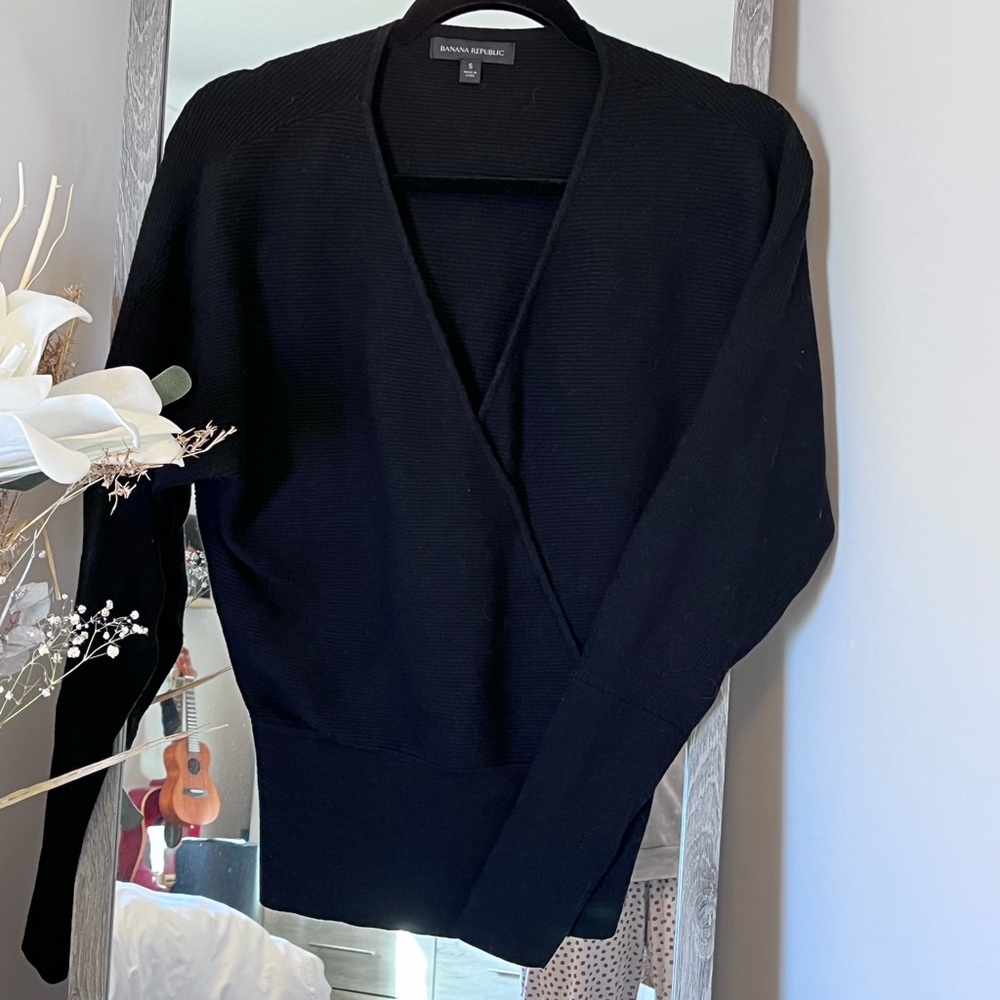 Black V-Neck Banana Republic Sweater